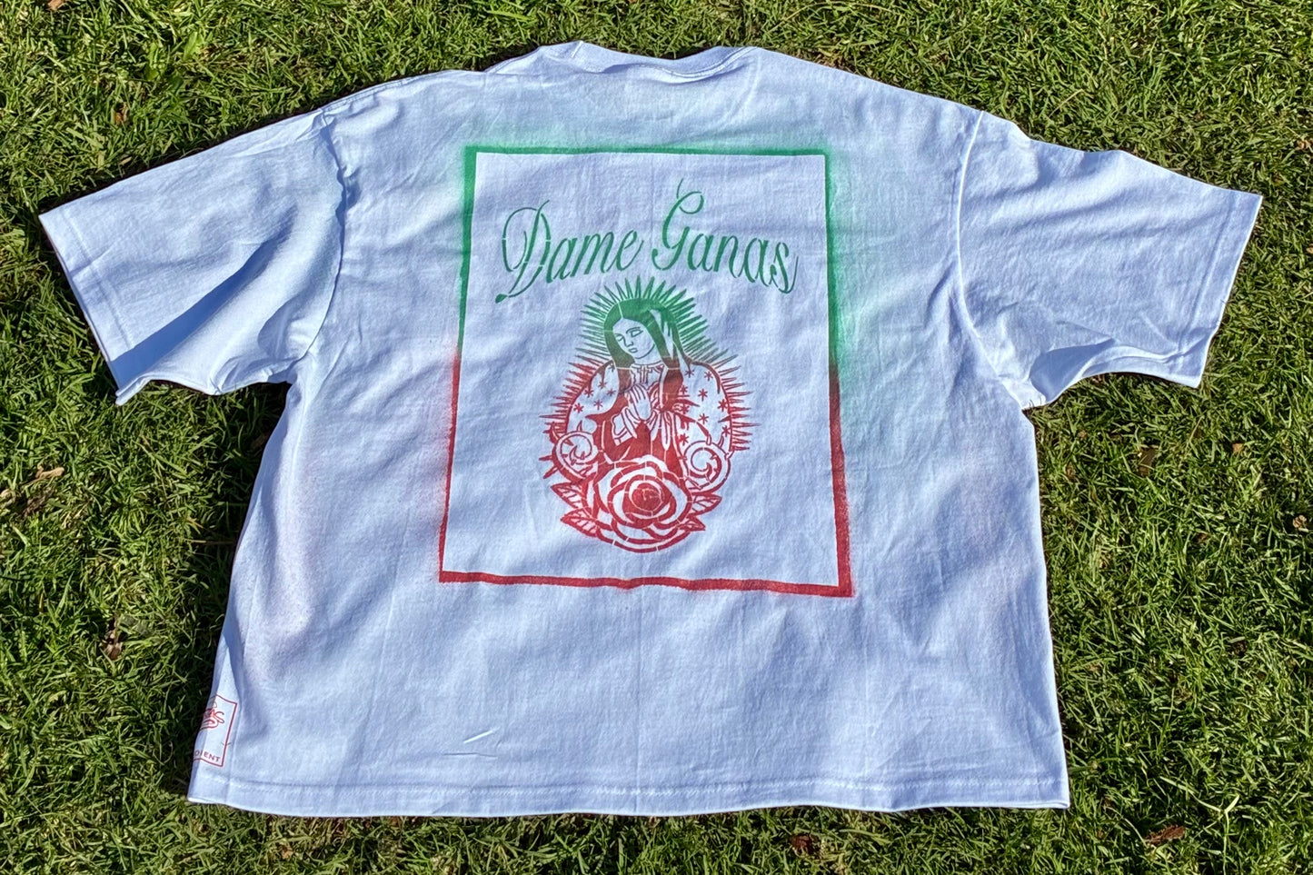 Shaka wear cropped tee. Virgencita