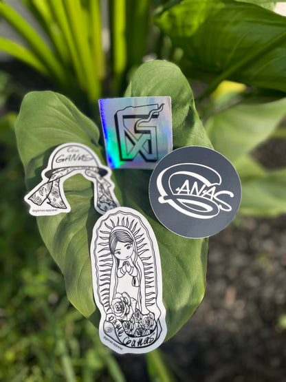 4 pack Ganas Stickers