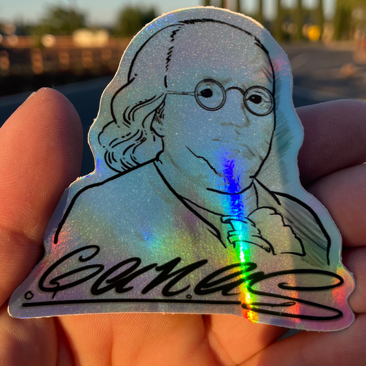 Benjamin Franklin Ganas Sticker